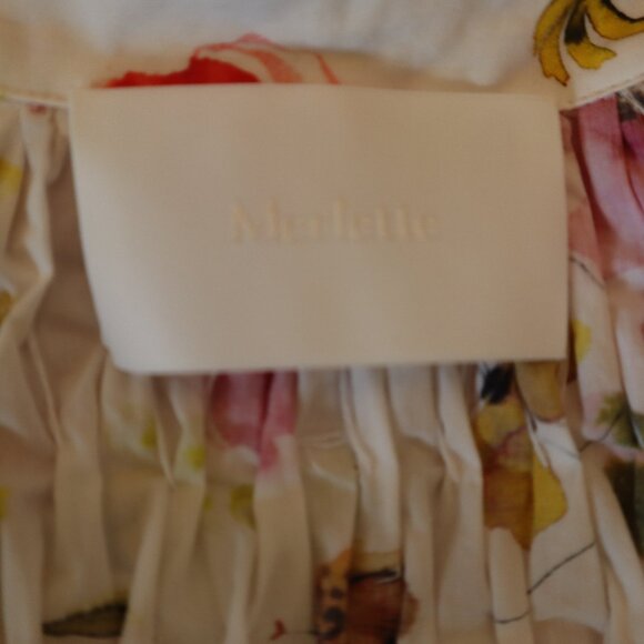 Merlette Crescent Shirt Dress Pink Floral 100% Pima Cotton Size XXS - Picture 7 of 9